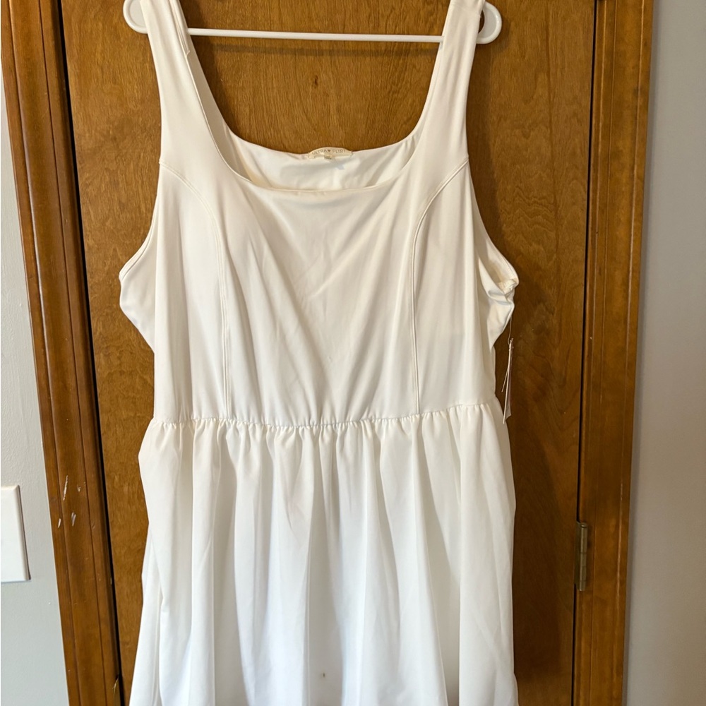 White athletic tennis dress